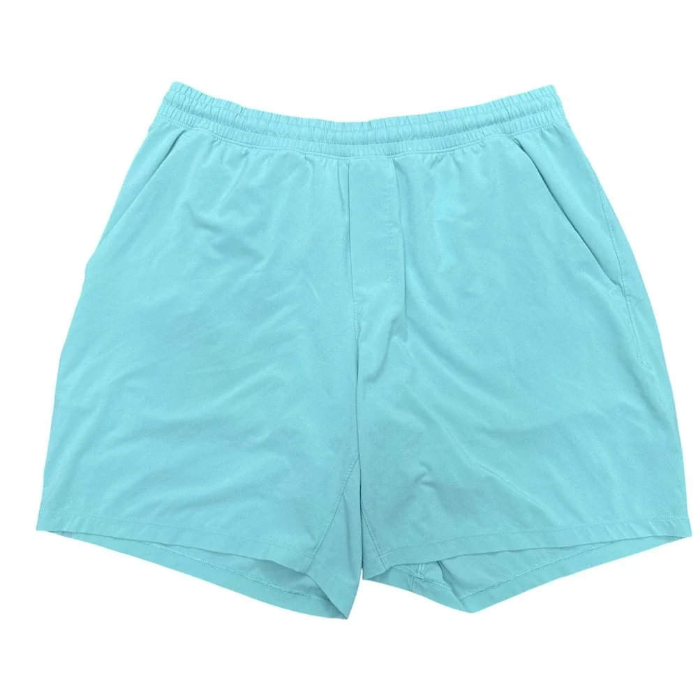 Lululemon Lined Running Shorts Men Medium Mint Green Athletic 6 In